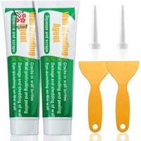 [Liujiud.vn] 2 gói Chất hàn tường, Bộ sửa chữa vách thạch cao có dụng cụ cạo và đầu sửa chữa tường, Dụng cụ sửa chữa vách thạch cao dính
