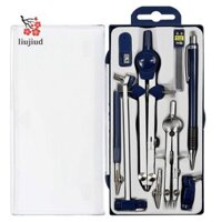 [Liujiud.vn] Bộ hình học 9Pc Công cụ chính xác hình học la bàn kim loại dành cho học sinh, dụng cụ vẽ hình tròn và bộ dụng cụ soạn thảo kiến trúc