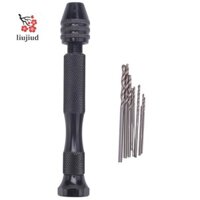 [Liujiud.vn] Máy khoan cầm tay Mini, Máy khoan cầm tay chế biến gỗ Pin Vise chính xác, máy khoan thu nhỏ + Bộ 10 mũi khoan Mini có đầu kẹp không cần chìa khóa, máy khoan cầm tay ngọc trai