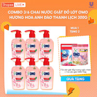 [Live] Combo 3/6 Chai Nước Giặt Đồ Lót OMO Hương Hoa Anh Đào Thanh Lịch 300G