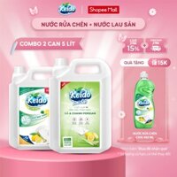 [Live] Combo Nước Lau Sàn Thiên Nhiên KEIDO 5L + Nước Rửa Chén Thiên Nhiên KEIDO 5L