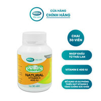 [LIVE] Viên uống Vitamin E thiên nhiên - MEDICRAFTS NATURAL VITAMIN E 400 IU Mega We Care - Chai 30 viên