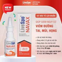 LiveSpo NAVAX Chuyên Dụng Dạng Xịt Mũi Cho trẻ Viêm Đường Tai, Mũi, Họng – bình xịt nhựa 30ml – Nước muối sinh lý cho Trẻ sơ sinh chứa Bào Tử Lợi Khuẩn