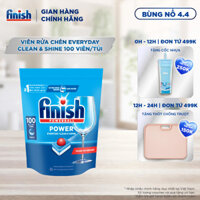 [Livestream] Viên Rửa Chén Bát Finish Powerball Power Everyday Clean & Shine, Túi 100 viên siêu tiết kiệm