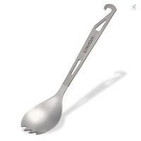 Lixada Nửa Đánh Bóng Titan Spork Với Dụng Cụ Mở Chai Nhẹ Ngoài Trời Muỗng Ăn Tối Nĩa Cho Du Lịch Cắm Trại Ba Lô