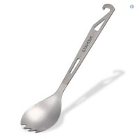 Lixada Nửa Đánh Bóng Titan Spork Với Dụng Cụ Mở Chai Nhẹ Ngoài Trời Muỗng Ăn Tối Nĩa Cho Du Lịch Cắm Trại Ba Lô