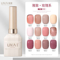 Lixia Phong Cách Mới Màu Hồng Hồng Ngọt Ngào Desire Nhẹ Nhàng Sơn Móng Tay Keo Influencer Phototherapy Keo Set Influencer Hot @ -