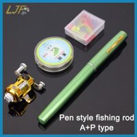 Ljf Bút Cần Câu Mini Di Động Cần Câu Bộ Penfishingrod Bút Cần A + P Dòng Trống Cuộn VN