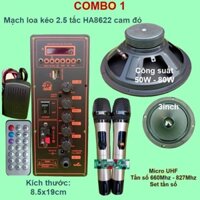 [LKDT]Mạch loa kéo 2.5 tấc đơn HA8622 cam đỏ
