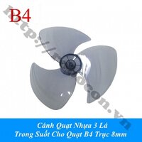 LKGD66 Cánh Quạt Nhựa 3 Lá Trong Suốt Cho Quạt B4 Trục 8mm