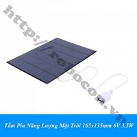 LKRB64 Tấm Pin Năng Lượng Mặt Trời 165x135mm 6V 3.5W Cổng USB