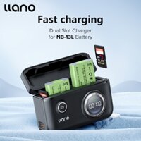 Llano Cổng Sạc Kép nb-13l Có Màn Hình led Hiển Thị Thẻ sd Cho canon g7xii g7x g5x g9x sx620 sx720 hs g5x g7x g7x sx730