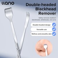 Llano Máy cạo râu hai đầu bằng thép không gỉ Dụng cụ loại bỏ mụn đầu trắng An toàn Công cụ làm sạch mặt chuyên nghiệp