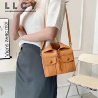 Llcy Nữ Nhỏ Vuông Túi Quần Áo Nối Nữ Áo Móc Treo Ln nghiêng Túi Đeo Vai