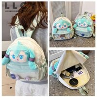 LLCY Túi đi học dành cho học sinh, Túi đeo vai hợp thời trang dung tích lớn, Bán chạy Hatsune Miku DIY Doll Display Y2K Túi đi làm Tiệc