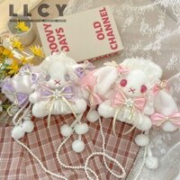 LLCY Túi sang trọng, Túi đeo vai Lolita Kawaii, Túi đeo chéo công chúa chuỗi thỏ