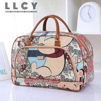 LLCY Túi Zip du lịch, Túi xách hành lý chống thấm nước in hình, Túi xách du lịch qua đêm chống mài mòn lớn