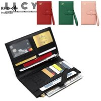 LLCY Vỏ hộ chiếu RFID, Hộp đựng thẻ RFID dung lượng lớn chống trộm, Da đa chức năng Di động Thẻ tín dụng du lịch