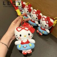 LLCY Vòng Bơi Mèo Kitty Mặt Dây Chuyền, Cặp Đôi Quà Tặng Treo Trang Trí Blush Bikini Hello Kitty Búp Bê Móc Khóa, Hoạt Hình Dễ Thương Sang Trọng Xe Móc Khóa Túi Phụ Kiện