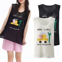 LLFW Self-Portrait Unique Design 3D Doll Letter Embroidery Pattern Vest Top24Summer Mesh Pullover for Women