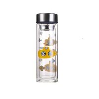 LLG627YEL – Bình nước thủy tinh chịu nhiệt Lock & Lock, 320ml, có họa tiết màu vàng