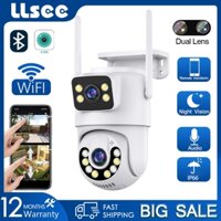 LLSEE ICSEE Camera giám sát ngoài trời ống kính kép Camera IP PTZ theo dõi tự động Camera an ninh Wifi 8MP H.265 ONVIF Thông minh âm thanh Chiếu sáng 360 độ