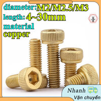 [Lmf] Ổ cắm lục giác Vít vít Bu lông bằng đồng thau (M2 ~ M3 ~ LS)