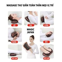 [LN123]  Gối massage hồng ngoại 8 bi Magic PL-818 / Gối masage cổ lưng vai hồng ngoại 8 bi