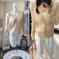 [LNT]Áo khoác Rl polo màu kaki bạc xỉu trà sữa sợi thừng nhỏ tông màu pastel cưng mắc thời thượng phóng khoáng old money