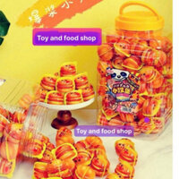 Lọ 100 cái kẹo dẻo hình Bánh bao có nhân siêu ngon( sỉ đồ chơi, đồ ăn vặt)