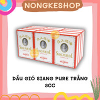 Lố 12 chai dầu gió ông già nước trắng Siang Pure 3cc Thái Lan
