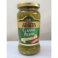 [Lọ 190g – XANH LÁ] XỐT PESTO LÁ HÚNG QUẾ CỔ ĐIỂN [Italia] FILIPPO BERIO Classic Pesto