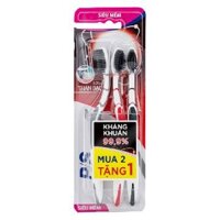 Lô 3 Bàn Chải Đánh Răng P/S Than Bạc Siêu Mềm - 8934839127961