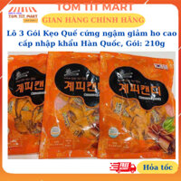 Lô 3 gói Kẹo quế cao cấp nhập khẩu Hàn Quốc, gói 210gr