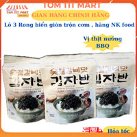Lô 3 gói rong biển giòn ăn liền trộn cơm cho bé vị thịt nướng BBQ, gói 40gr, nhập khẩu Hàn Quốc