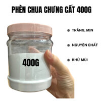 Lọ 400G Bột phèn chua đã nấu nguyên chất giúp ngăn đổ mồ hôi, khử mùi hôi nách hôi chân