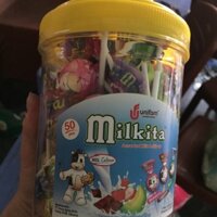 lọ 50 cây kẹo mút sữa mikita