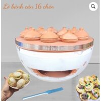 Lò bánh căn đất nung, gốm Bàu Trúc - 16 chén