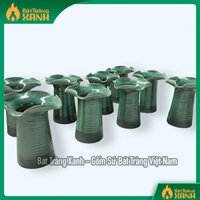 Lọ Bình Cắm Hoa Mặt Hồ Miệng Lá Men Thiên Thanh Gốm Sứ Bát Tràng