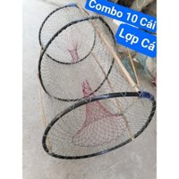Lờ cá lóc ( Combo 10 Cái ) , Vành Nhựa, Kích Thước 30cm X 50cm