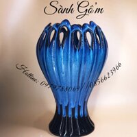 Lọ cắm hoa Bát Tràng bàn tay phật men hoả biến cắm dơn, hoa loa kèn,...