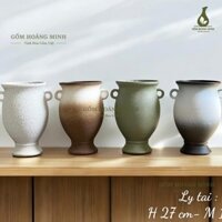 Lọ Cắm Hoa - Ly Tai men Atlantic cao 27cm - Gốm Bát Tràng