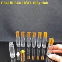 Lọ Chiết Nước Hoa 10ML thủy tinh (combo 30 cái) trụ tròn nắp nhựa – Chai Bi Lăn – Chai Thủy Tinh Nhỏ