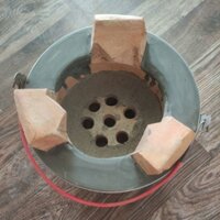 Lò đốt than bọc nhôm siêu bền loại vừa