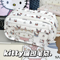 lọ đựng bút để bàn cute hộp bút deli Túi đựng bút chì túi đựng đau mèo Sanrio KT phong cách instagram hộp đựng văn phòng phẩm chống bẩn dung tích lớn dành cho học sinh Hello Kitty