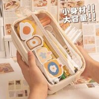 lọ đựng bút để bàn cute hộp bút nhật Túi đựng bút trong suốt hộp đựng bút chì học sinh trung học phổ thông đơn giản instagram dung lượng lớn túi đựng đồ học sinh tiểu học