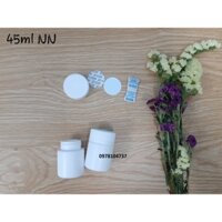 Lọ đựng dược 45ml, chai lọ nhựa đựng viên detox 45ML-combo 100 lọ tặng kèm hút ẩm và siu tự dính