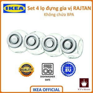 Lọ đựng gia vị Ikea Rajtan Spice jar set of 4 packs