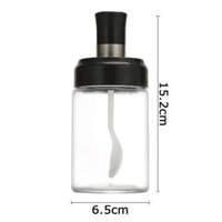 Lọ Đựng Gia Vị Thủy Tinh Kèm Thìa SENNAI 250ml Thủy Tinh Chịu Nhiệt Tặng Kèm Nhãn Tên - Lọ Xay Tiêu