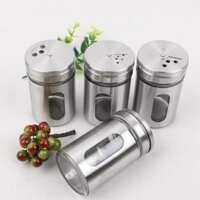 Lọ Đựng Hạt Tiêu, Tăm, Gia Vị Cho Hũ Thuỷ Tinh Bọc Inox 304